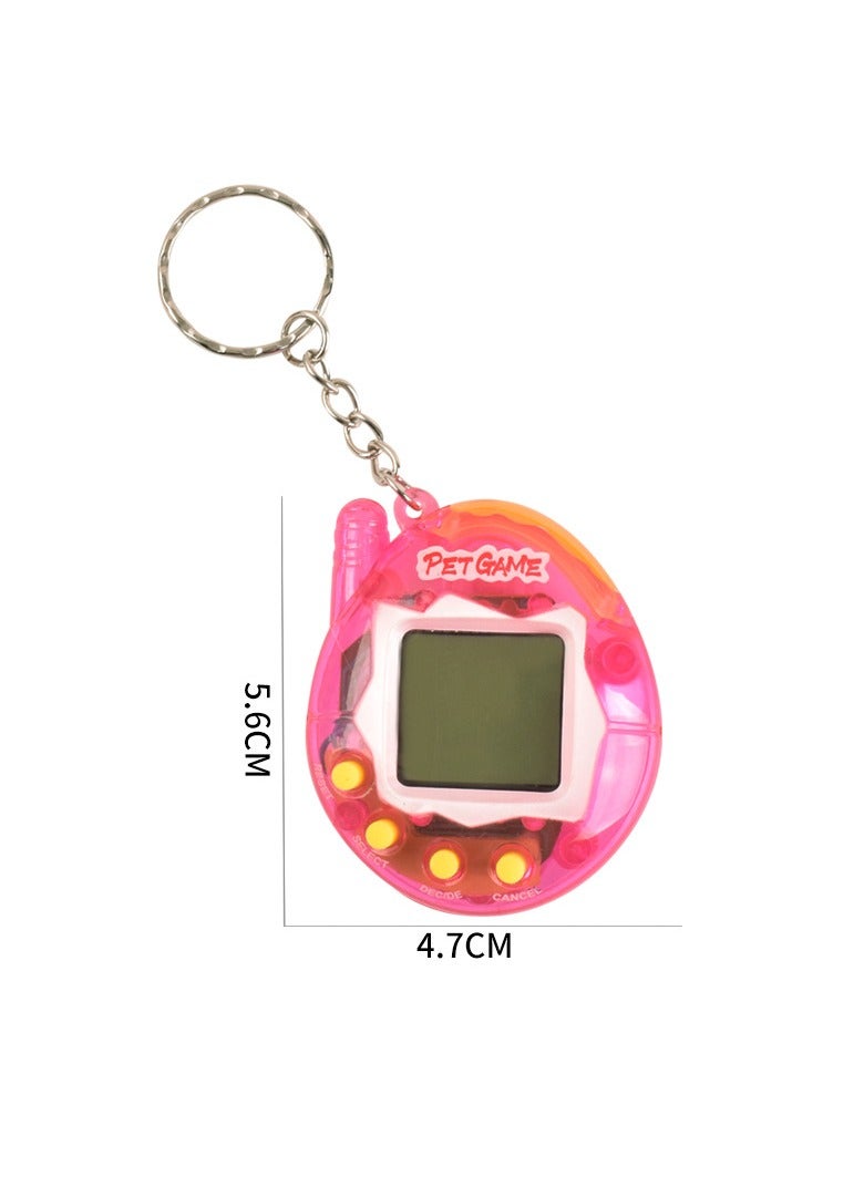 Virtual Pets Keychain, Digital Nostalgic Electronic Pets Keychain, Mini Virtual Pet Development Game Console, Pet Keyring Retro Handheld Game Machine For Boys/girls Adults, (Solid yellow)