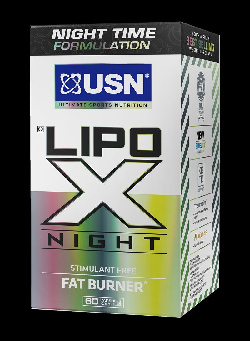 PhedraCut Lipo X Night 60 Caps Stimulant Free