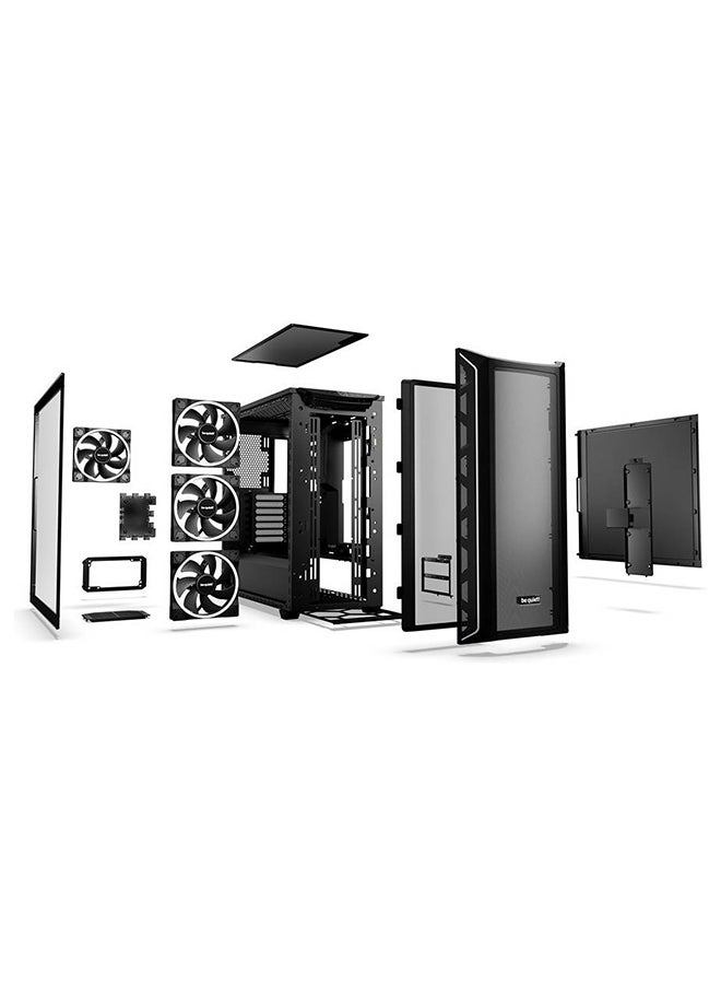 Shadow Base 800 FX aRGB Mid Tower Computer Case, 4x Light Wings 140mm PWM Fans, Up to 420mm Radiator & 8x Fan Support, ABS + Steel + Tempered Glass Materials, Black | BGW63