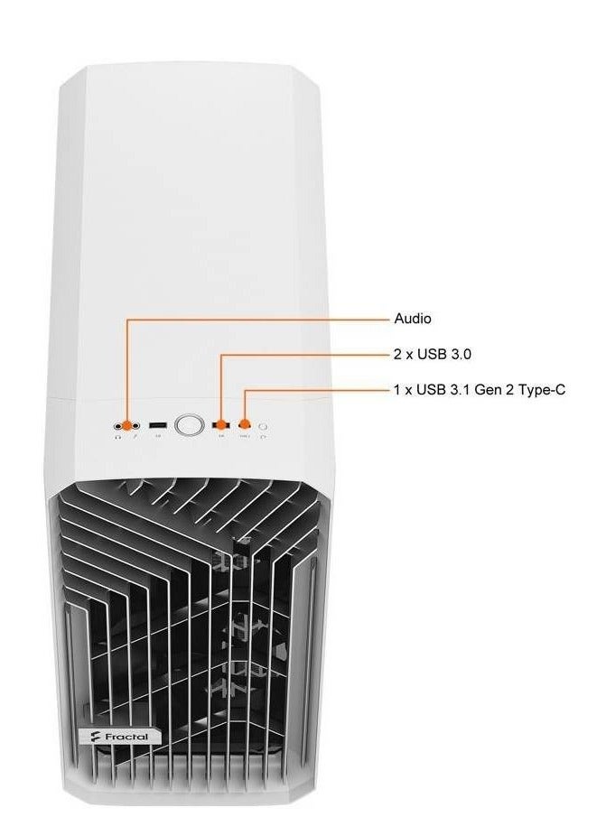 Fractal Design Torrent Compact Windowed ATX Mid Tower Case, Steel / Tempered Glass, 7 Expansion Slots, Up to 360mm Radiator Support, 3x 120mm Fan, 3x 2.5