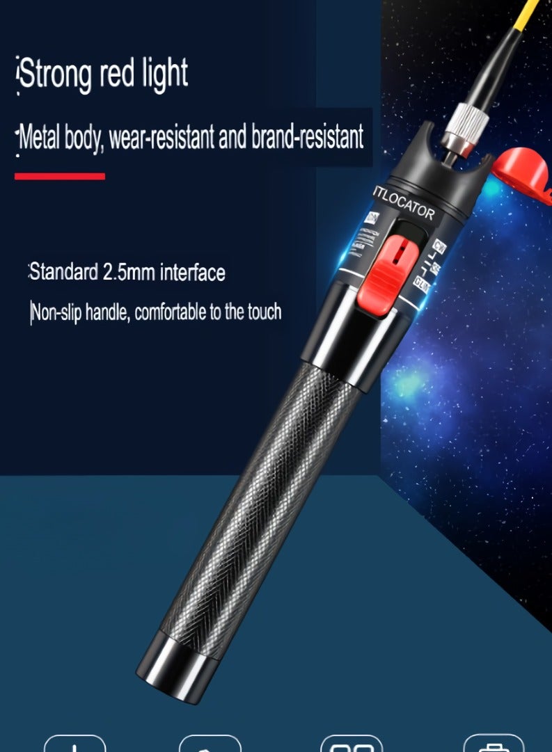 Visual Fault Locator, 1-60km Fiber Optic Red Light Pen, Vfl Optical Fiber Cable Fault Tester, Red Light Pen For Network Fiber Cable Test, Fiber Optic Source Tester Detector Meter,(30mw Purple)