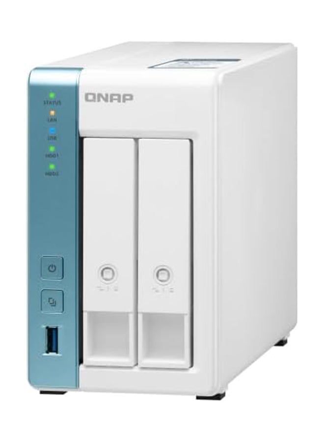 QNAP 2 Bay NAS Server, Alpine AL-314 Processor, Quad-Core 1.7 GHz, 4GB SO-DIMM DDR3 RAM, 2.5 GbE LAN (NO Hard Drive) | TS-231P3-4G