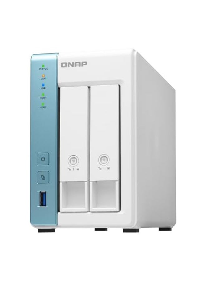 QNAP 2 Bay NAS Server, Alpine AL-314 Processor, Quad-Core 1.7 GHz, 4GB SO-DIMM DDR3 RAM, 2.5 GbE LAN (NO Hard Drive) | TS-231P3-4G
