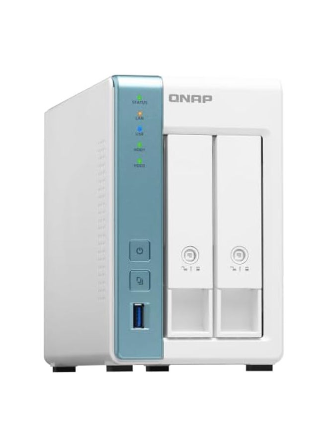 QNAP 2 Bay NAS Server, Alpine AL-314 Processor, Quad-Core 1.7 GHz, 4GB SO-DIMM DDR3 RAM, 2.5 GbE LAN (NO Hard Drive) | TS-231P3-4G