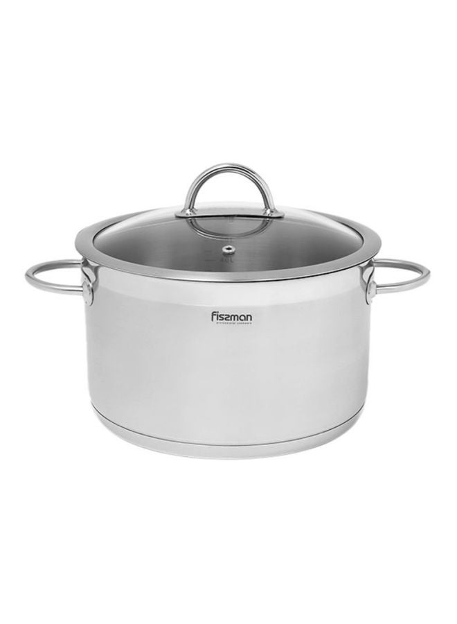 Benjamin Stainless Steel Casserole With Lid Silver 28x16cm