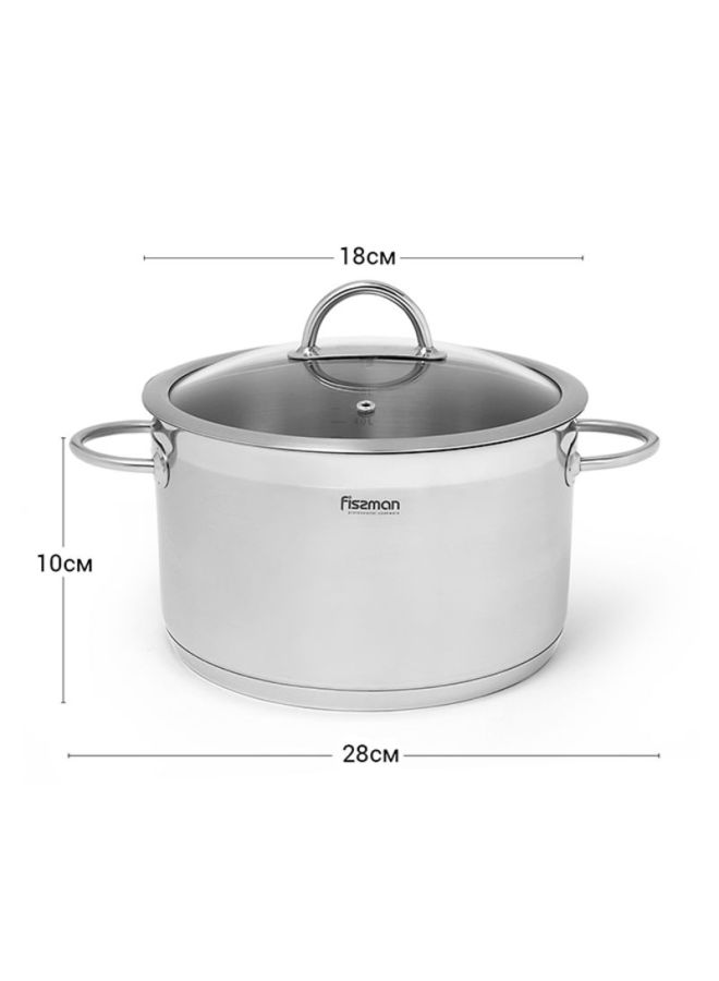 Benjamin Stainless Steel Casserole With Lid Silver 24х14cm