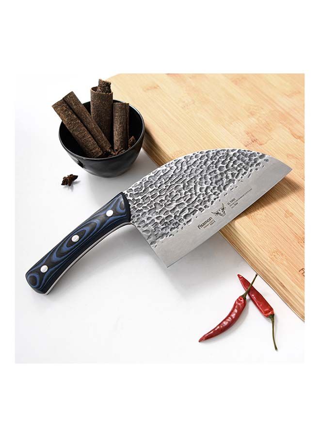 Hatchet Kitchen Knife With Leather Sheath Handle 18cm