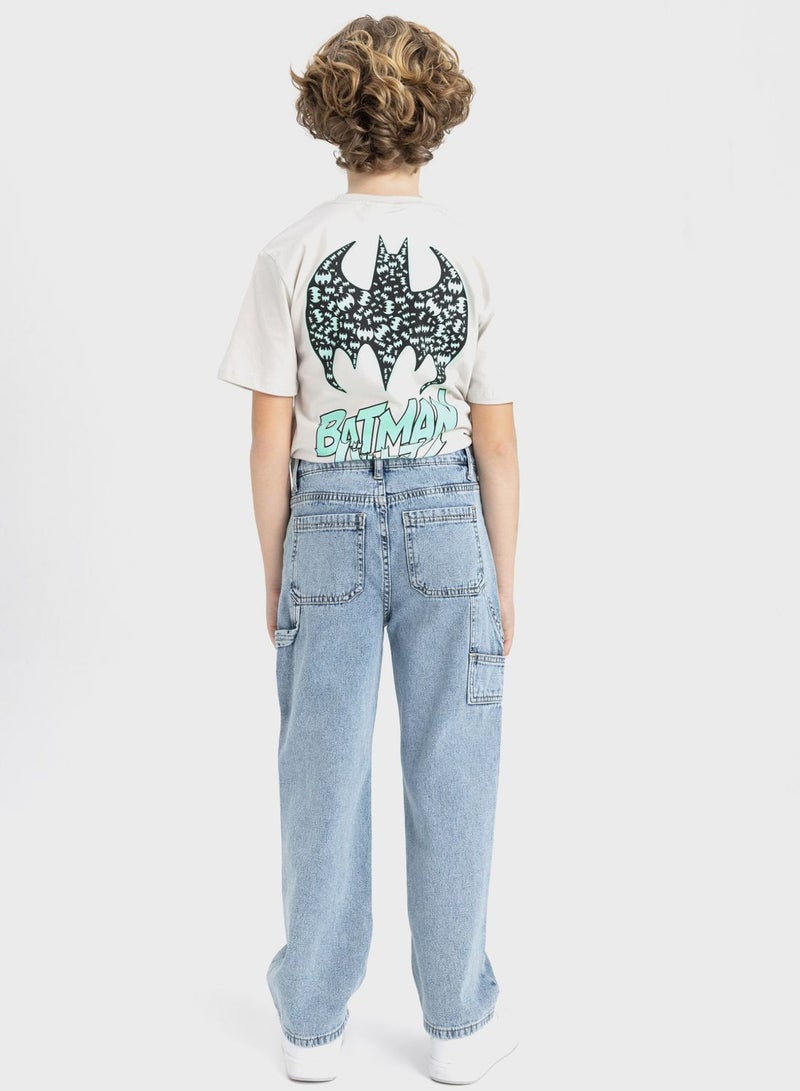 Wide Leg Jean Trousers