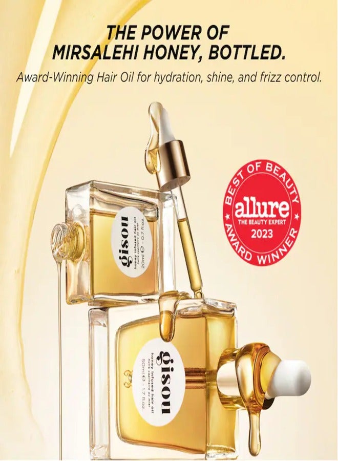 Gisou Honey Infused Hair Oil 50ml - Nourishing, Frizz Control & Shine