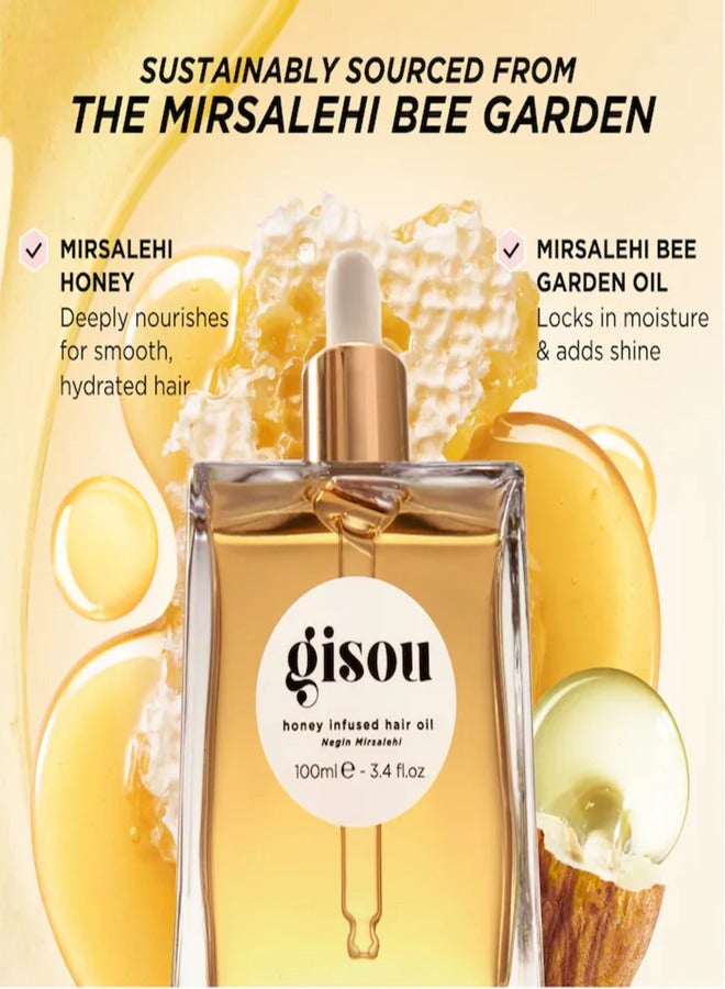 Gisou Honey Infused Hair Oil 50ml - Nourishing, Frizz Control & Shine