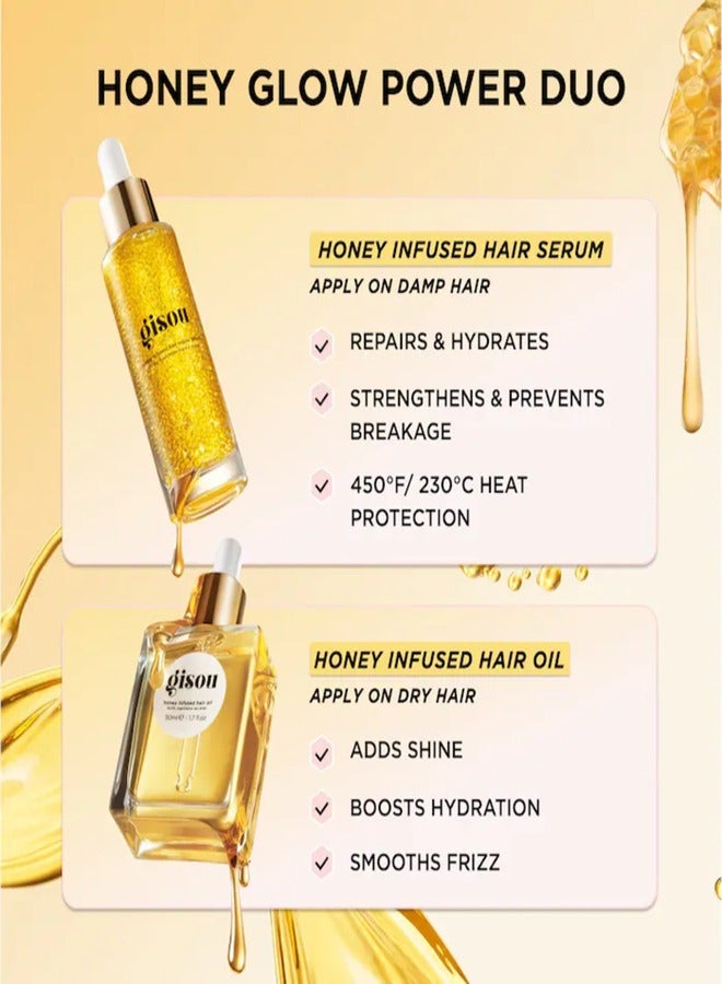 Gisou Honey Infused Hair Oil 50ml - Nourishing, Frizz Control & Shine