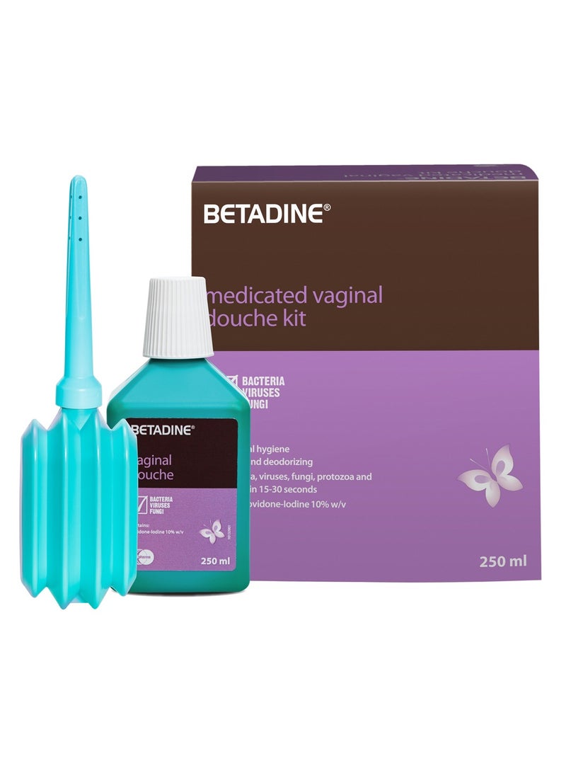 Betadine Medicated Feminine Douche Kit wash 250ml