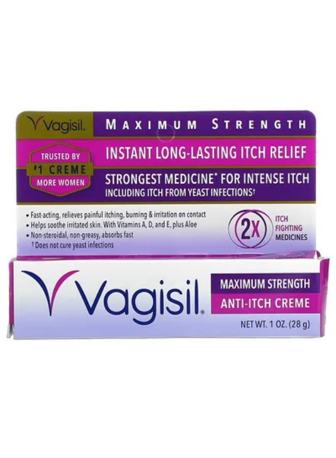 Anti-Itch Creme, Maximum Strength, 1 oz (28 g)