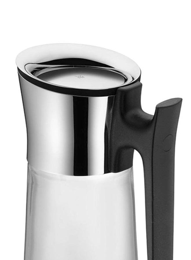 Basic Water Carafe With Handle Lid Silver/Clear/Black