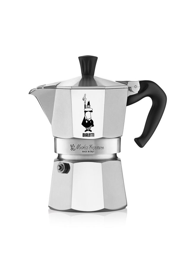 Moka Express Espresso Maker 1 Cup Silver 60ml