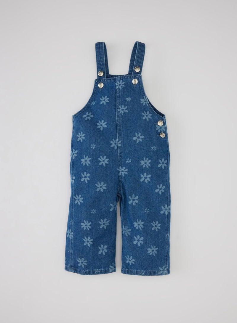 Jean Regular Fit Flower Jumpsuit