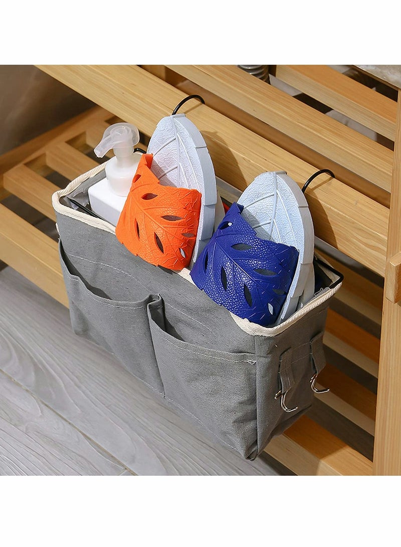 Bedside Storage Bag, Bed Pockets Baskets, Bedside Hanging Storage Organiser, Dormitory Bed Organiser Caddy Desktop Storage Rack for Home Office School Dorm Room Bunk Bed