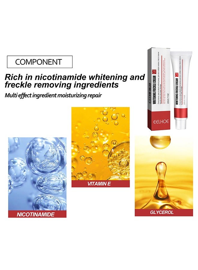 Whitening Freckle Cream,Dark Spot Corrector Remover Cream Whitening Moisturizing Brighten Complexion Improving Skin Barrier 20g