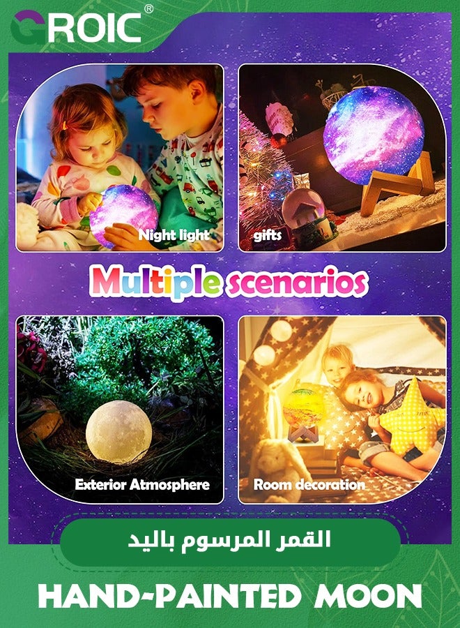 Paint Your Own Moon Lamp Kit, DIY 3D Moon Light Cool Galaxy Lamp,Arts & Crafts Kit Art Supplies for Kids, Arts and Crafts for Kids Birthday Gifts,Hand-painted DIY Planet Lamp