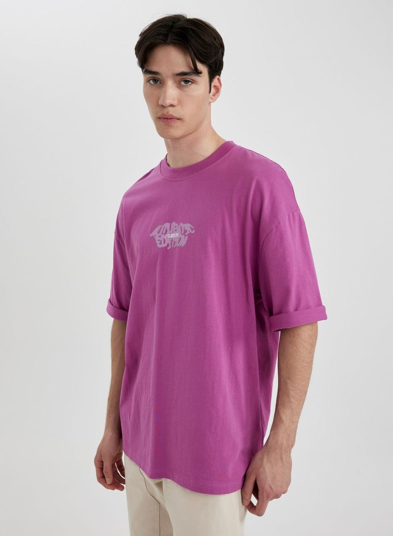 Loose Fit Crew Neck Printed T-Shirt
