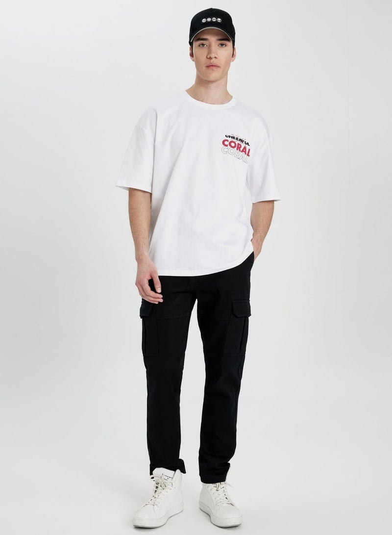 Oversize Fit Crew Neck Printed T-Shirt