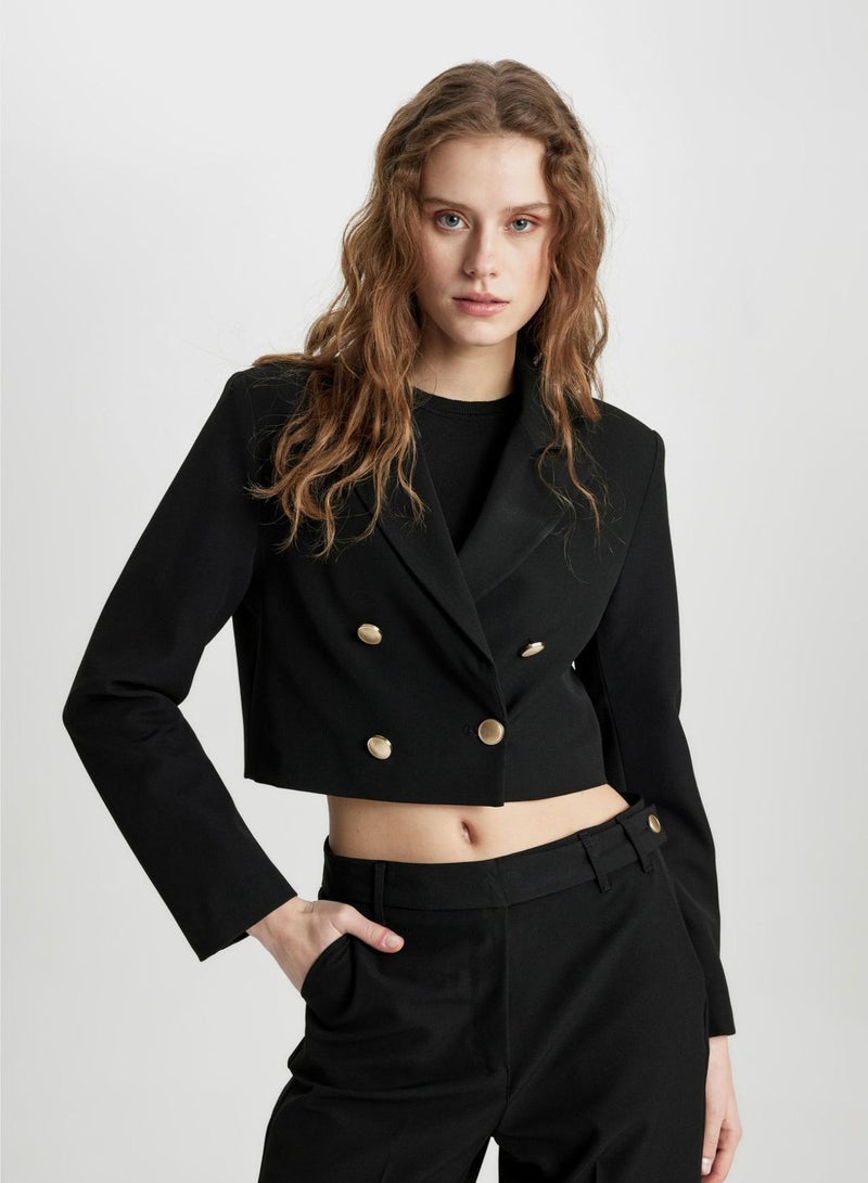 Crop Jacket Collar Blazer