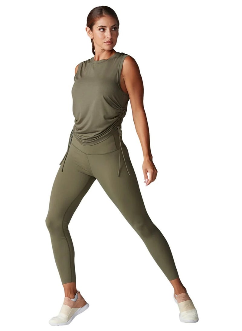 HIGH WAISTED 7/8 TIGHT OLIVE XSMALL