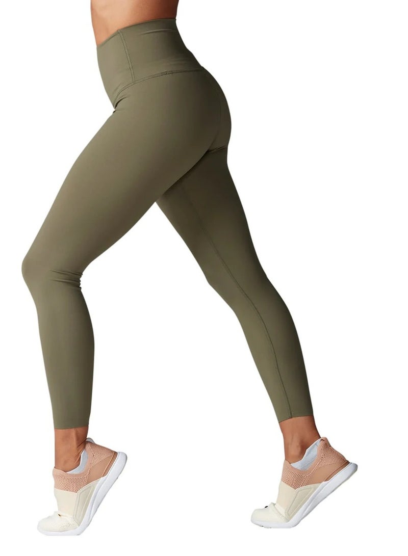 HIGH WAISTED 7/8 TIGHT OLIVE XSMALL