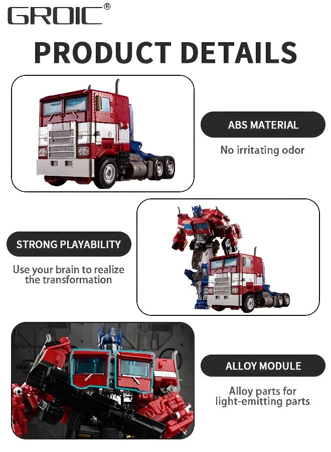 2 In 1 Deformation Robot Toy, Deformed Car Robot Toys, Action Figure Deformation Car Model, Portable Alloy Deformation Robot Toys Gift for Kids-Optimus Prime