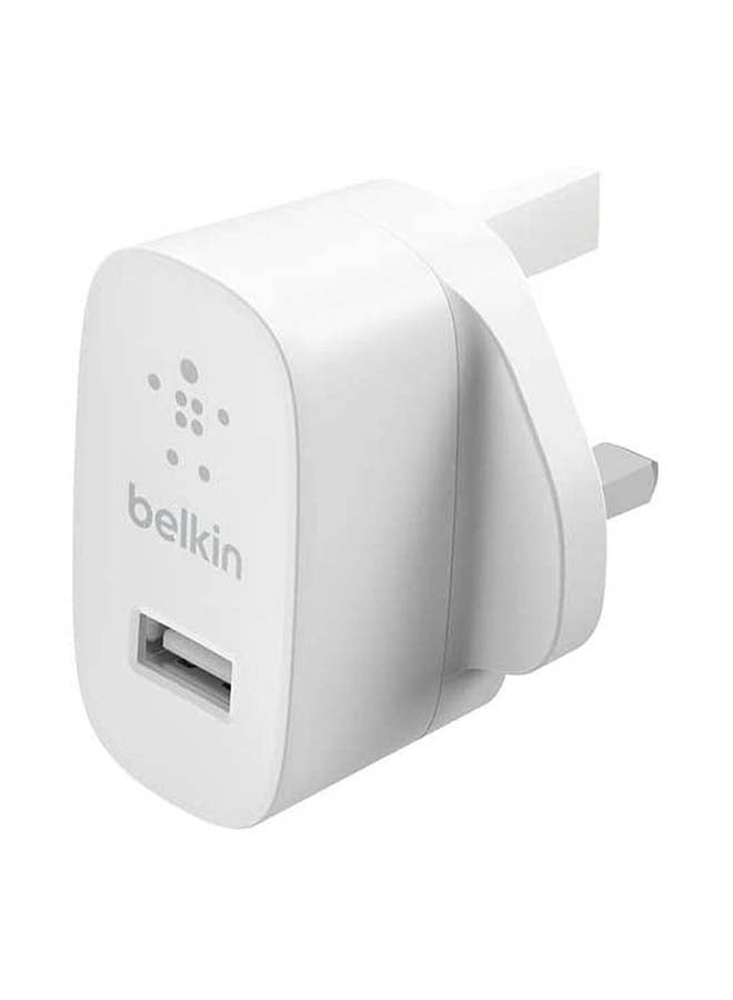 USB-A Wall Charger 12W With Lightning Cable 1m White