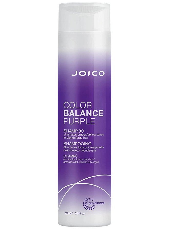 Color Balance Purple Shampoo & Conditioner Set ; Eliminate Brassy And Yellow Tones ; For Cool Blonde Or Gray Hair