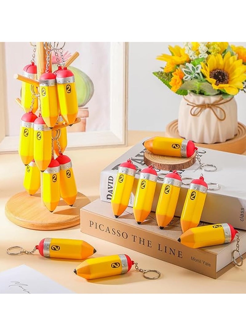 Stress Relief Squishy Toys - 10 Pcs Foam Squeeze Pencil Keychains for Children, Anxiety Reduction, Sensory Play, and Tension Relief for Adults - Great for Autism and ADHD