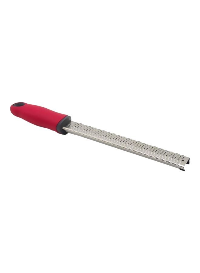 Stainless Steel Zester Grater Silver/Red/Black 32.5x3.5cm