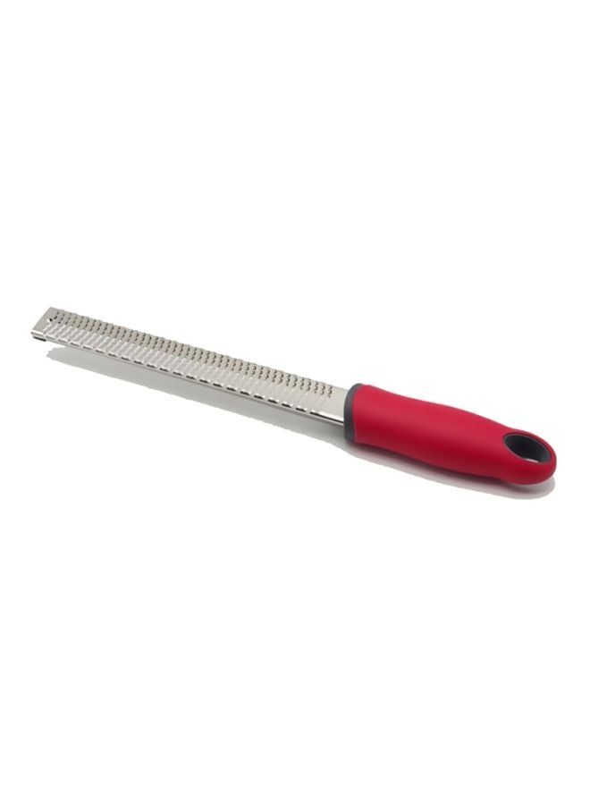 Stainless Steel Zester Grater Silver/Red/Black 32.5x3.5cm