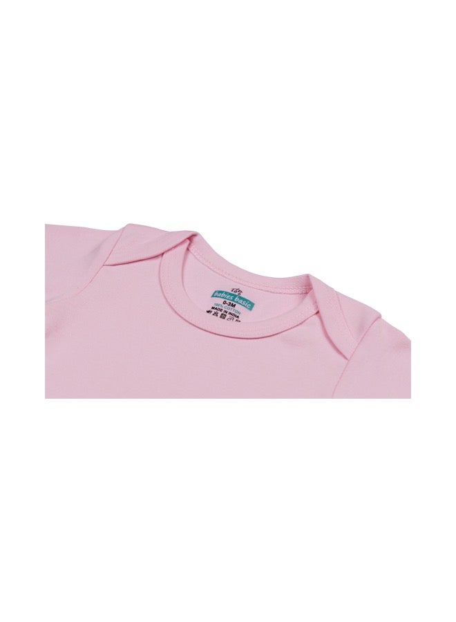 100% Super Combed Cotton, Long Sleeves Romper/Bodysuit, For New Born To 24Months, Set Of 6 - Pink, Lemon, Cream