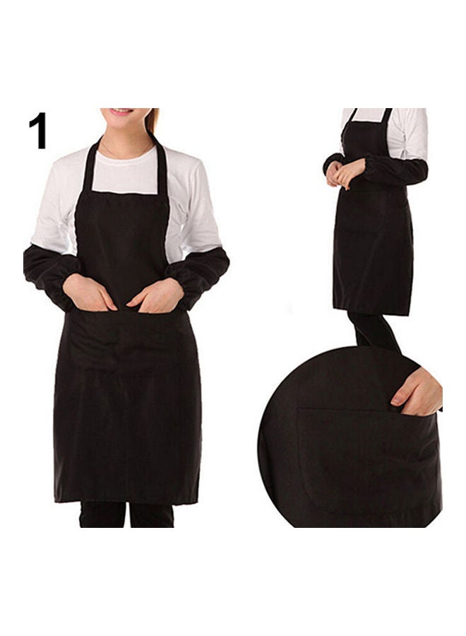 Cooking Apron With Pocket Black