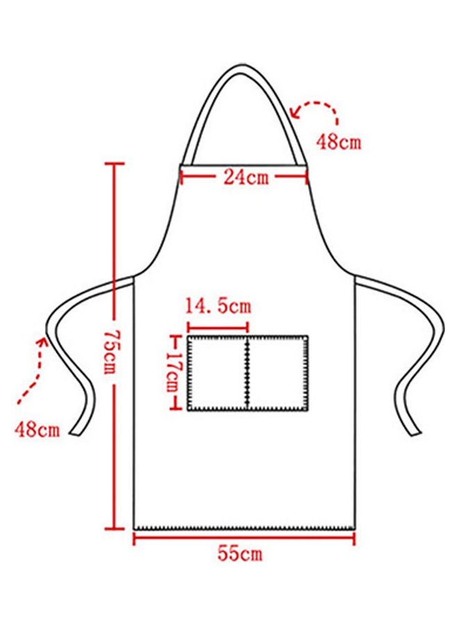 Cooking Apron With Pocket Black