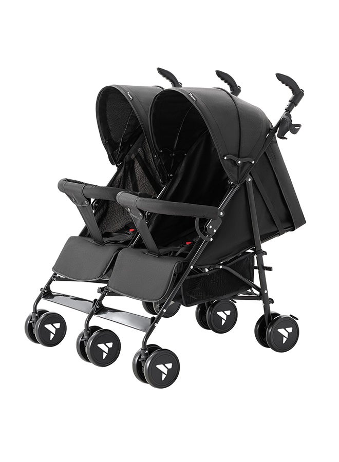 Lightweight Baby Twin Stroller Fellow, Easy To Maneuver - Black