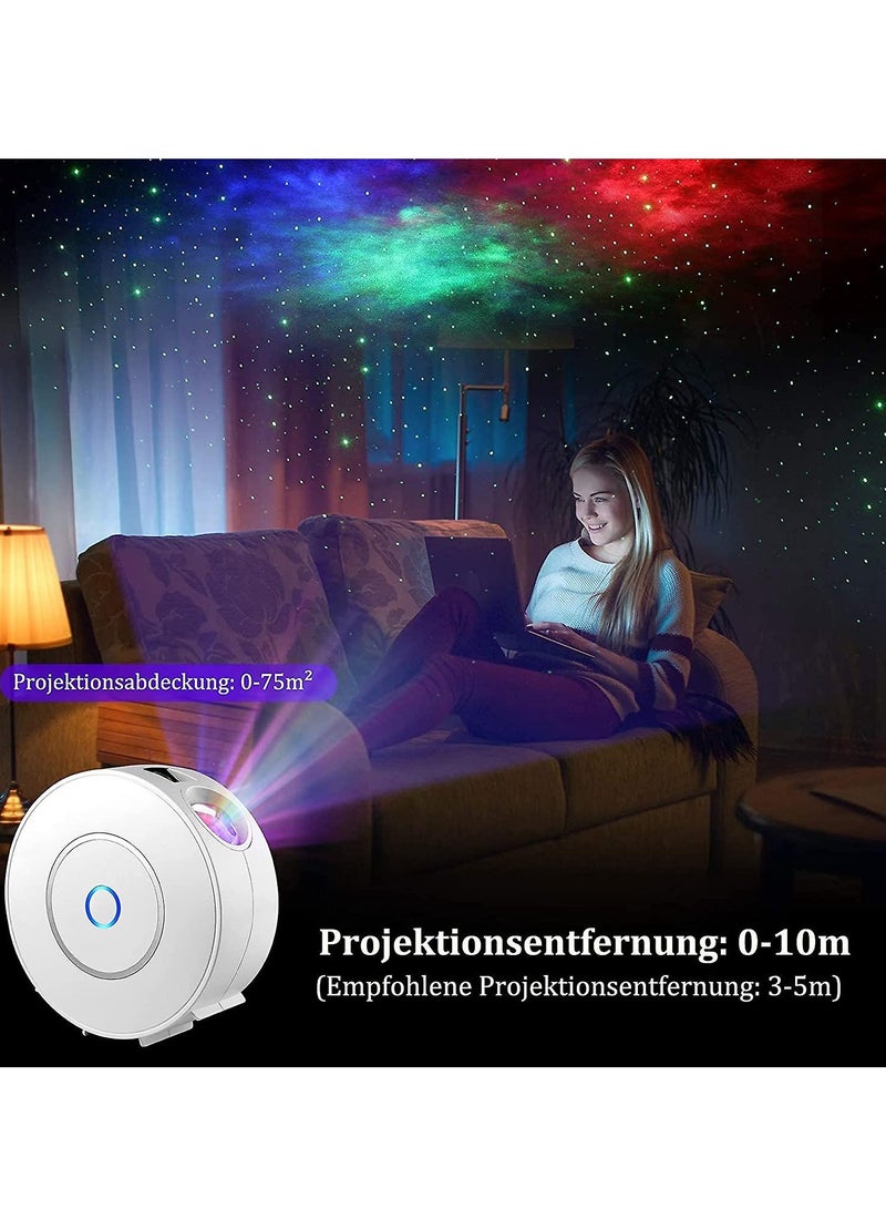 Smart Star Projector,Smart WiFi App Voice Control,3D LED Galaxy Projector Night Light with Nebula,Compatible with Google Assistant,RGB Dimmable,Timing,for Kids Bedroom Party Decor(Black & White)