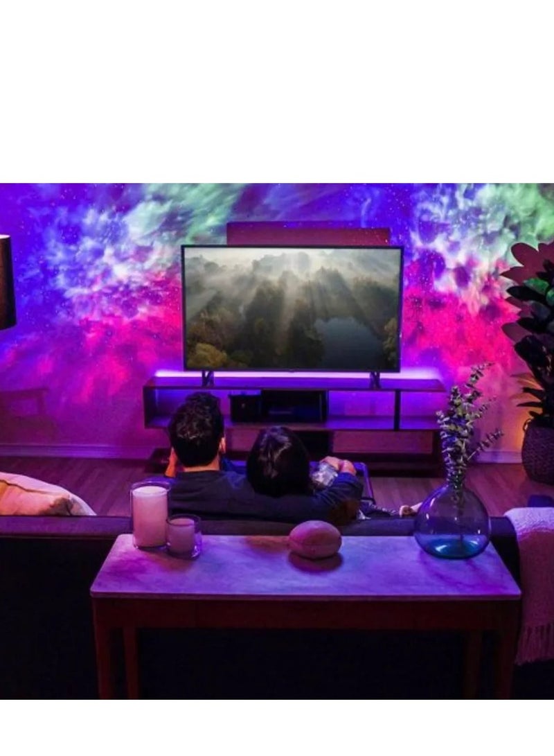 Smart Star Projector,Smart WiFi App Voice Control,3D LED Galaxy Projector Night Light with Nebula,Compatible with Google Assistant,RGB Dimmable,Timing,for Kids Bedroom Party Decor(Black & White)