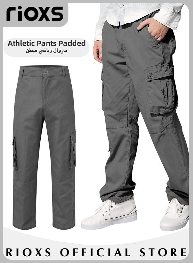 Men's Cargo Pants,Breathable Sports Sweatpants,Mens Work Pants,Casual Athletic Jogger Trousers For Men,Comfy Elastic Waist Men Pants With Pockets,Classic Baggy Pant For Leisure Or Outdoor Activities