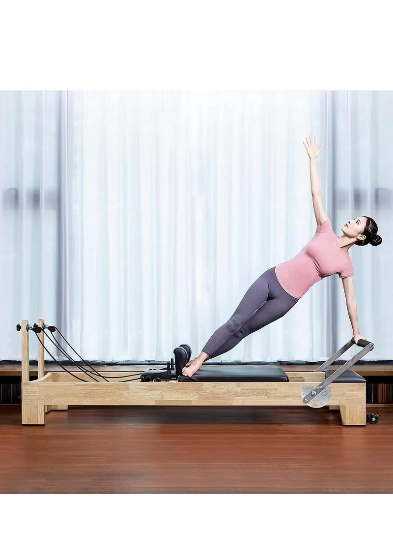 Pilates Reformer Pilates Multifunctional Yoga Bed Pilates Core Bed Fitness Equipment Pilates Training Bed Strength Adjustment Solid Wood