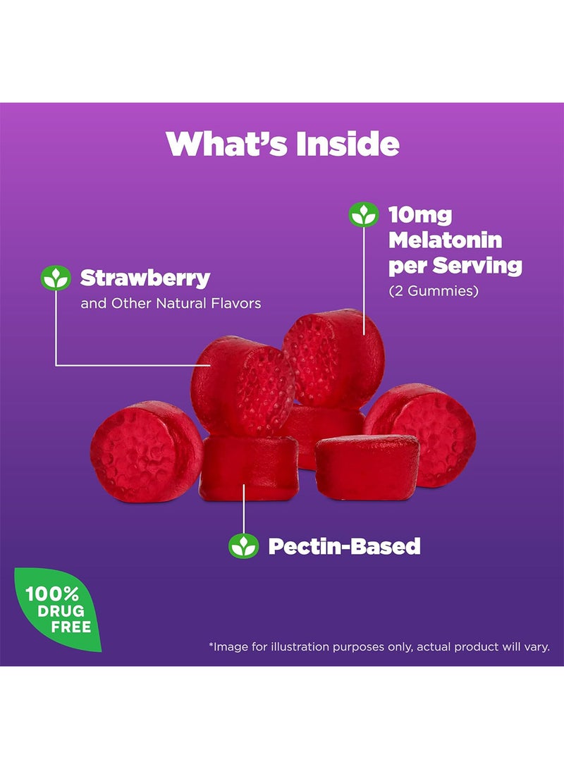 Melatonin 10mg, Strawberry 140 Gummies Packaging may vary