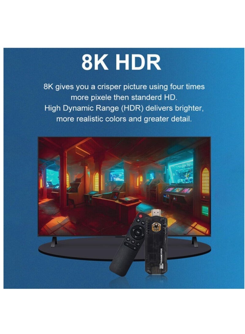 10000Games Installed 8K 4K Video Quad-core Wireless Controller Android TV Box Game Console Retro Game Stick Dual System