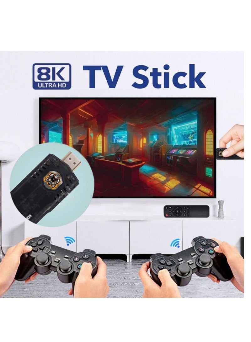 10000Games Installed 8K 4K Video Quad-core Wireless Controller Android TV Box Game Console Retro Game Stick Dual System