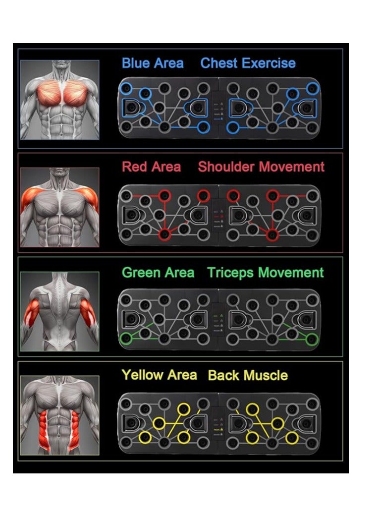 Push Up Board multifunctional Push Up System Workout Equipment for Men and Women Portable Gym Strength Training Board