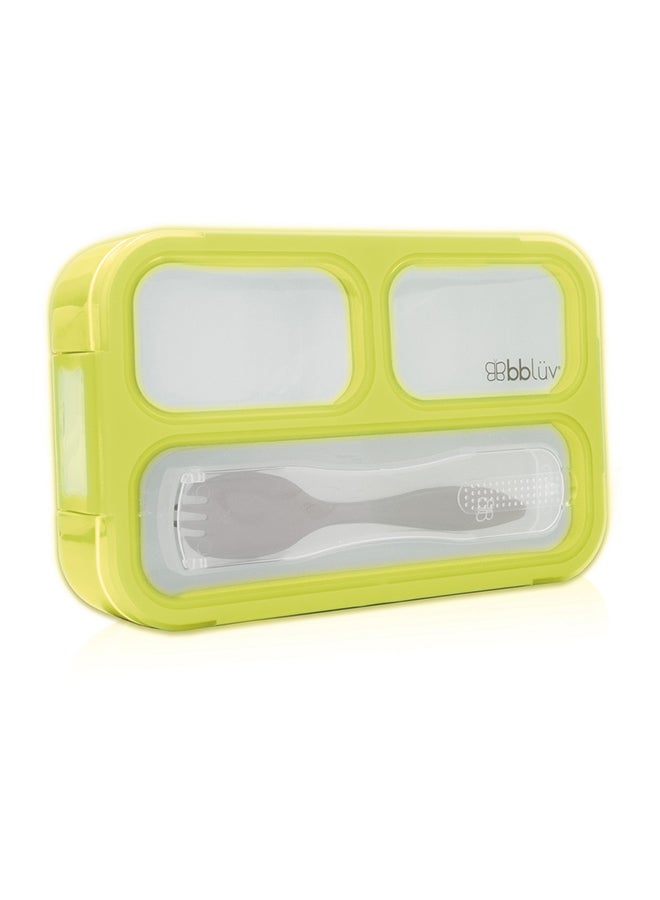 Small Sealed Lunchbox With Fork, Lime