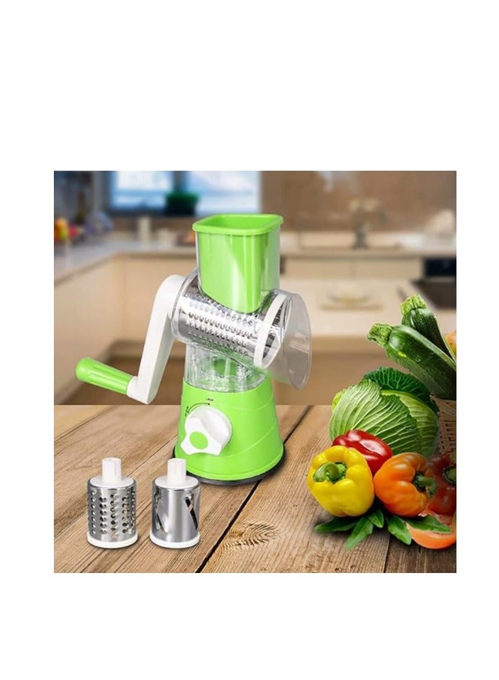 Rotary Cheese Grater 3-in-1 Mandoline Slicer Cheese Grinder for Potato Cucumber Carrot Cheese Green