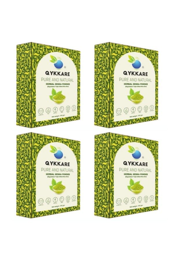 Herbal Henna Powder Triple Sifted Microfine Pack Of 4 (400Gm)