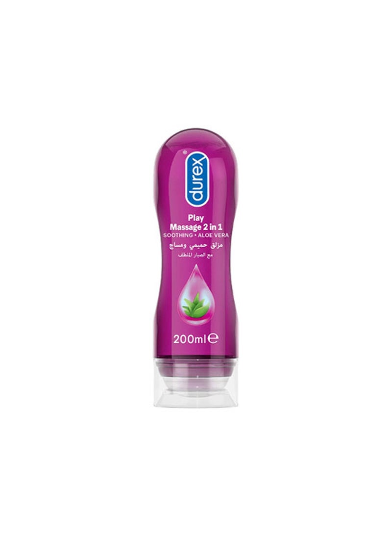 Play Massage 2 in 1 Intimate Lubrication with Soothing Aloe Vera Gel 200ml